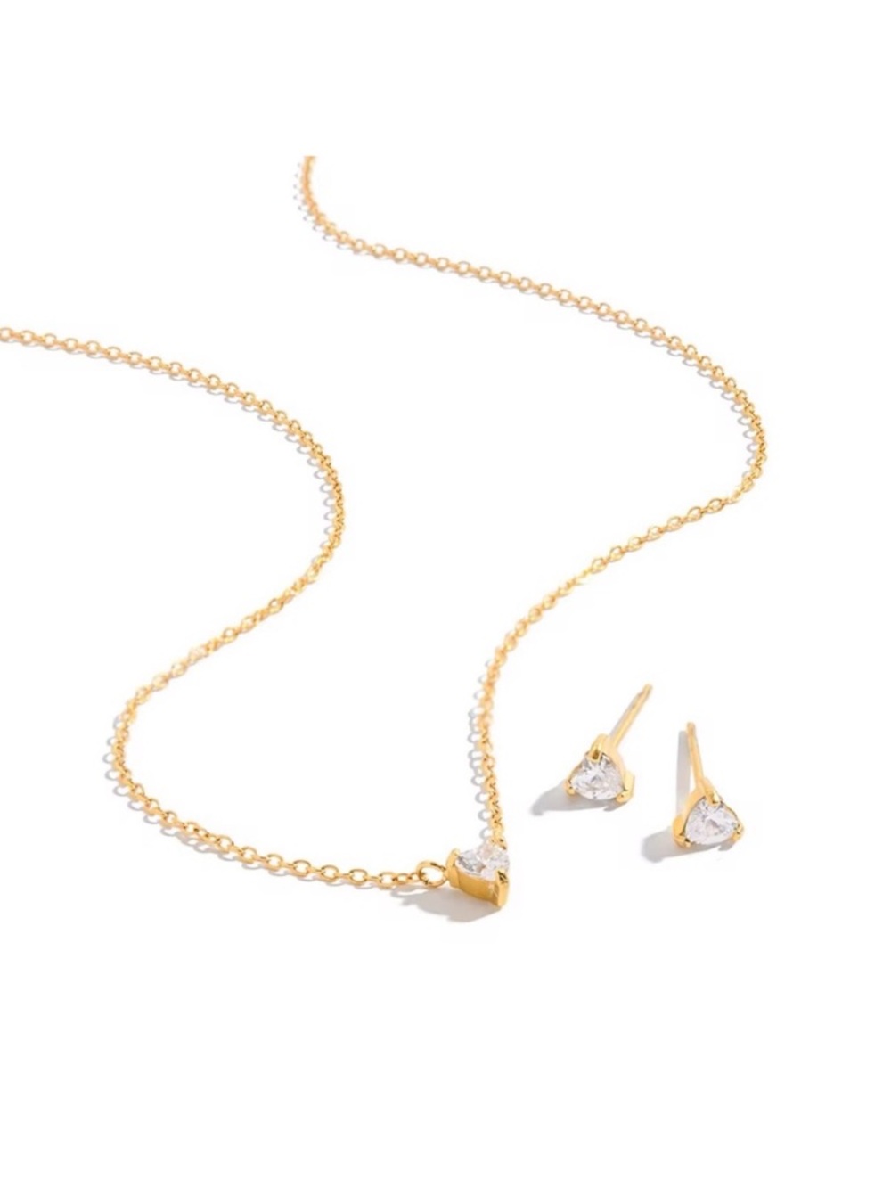 18K Gold Plated Necklace and Earring Set - Picture 2 of 10